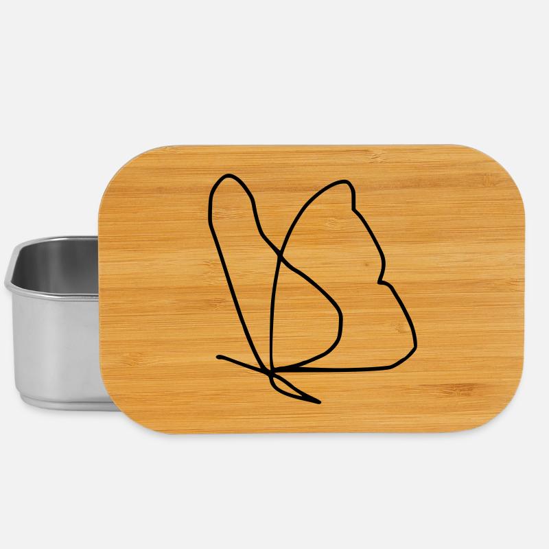Butterfly - Lunch Box - silver