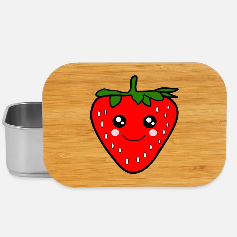 Kawaii Erdbeere - Lunch Box - Silber