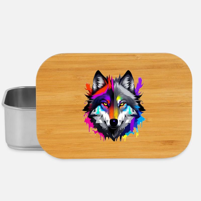 Mondes colorés de Wolfhead - Boîte à goûter - argent