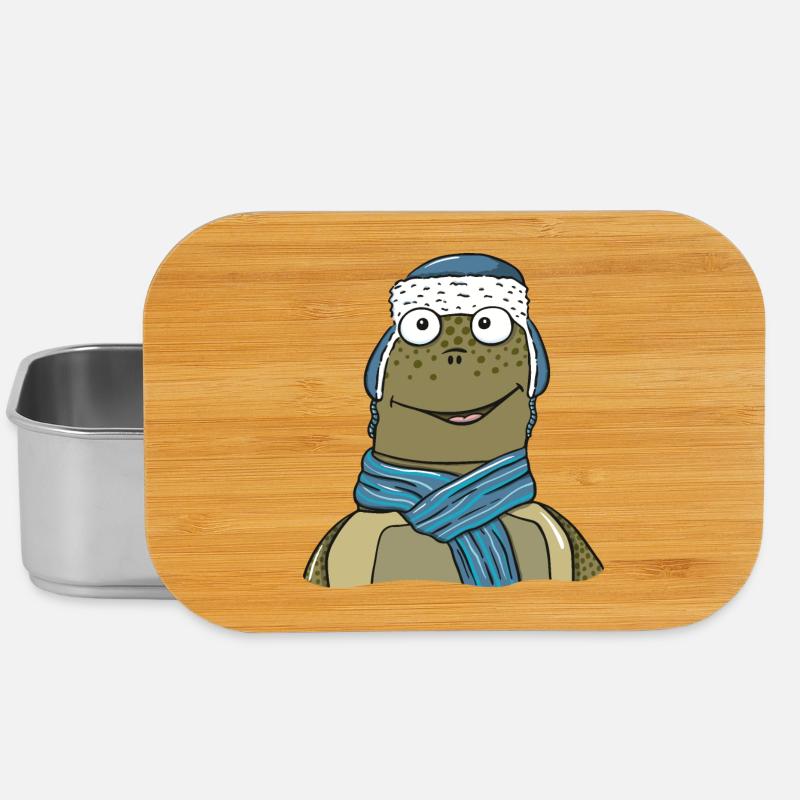 Schildkröte im Winter - Lunch Box - Silber