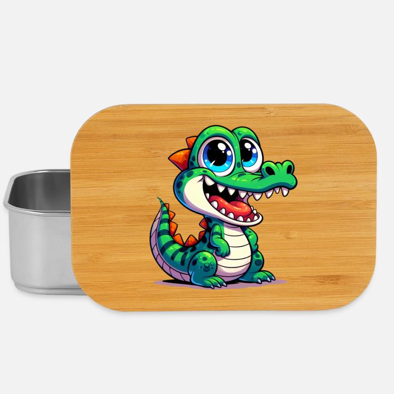 Alligator-Krokodil - Lunch Box - Silber