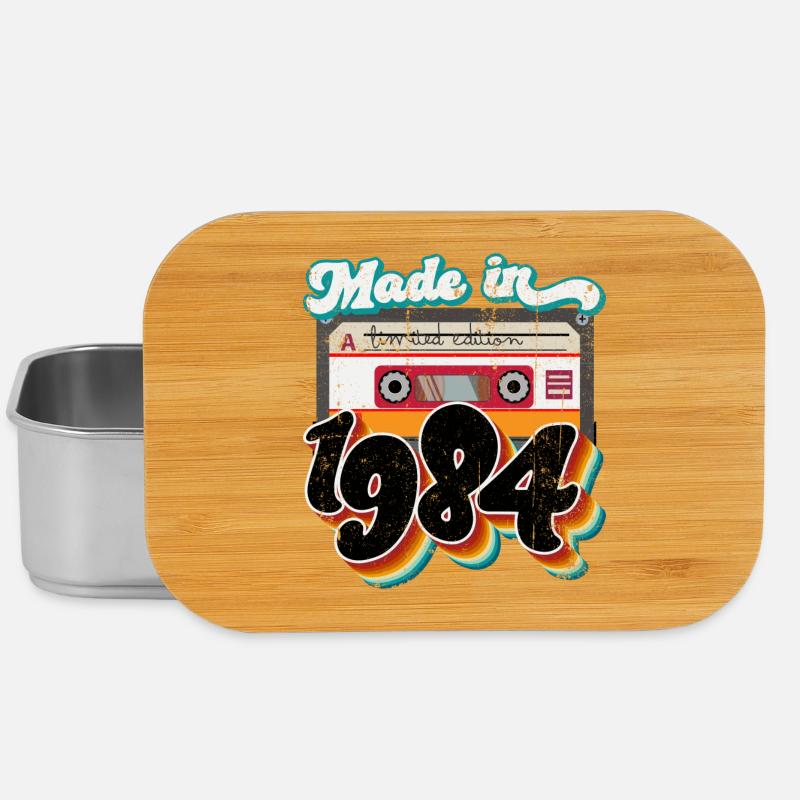 Retro Cassette Tape 1984 Celebration - Lunch Box - silver