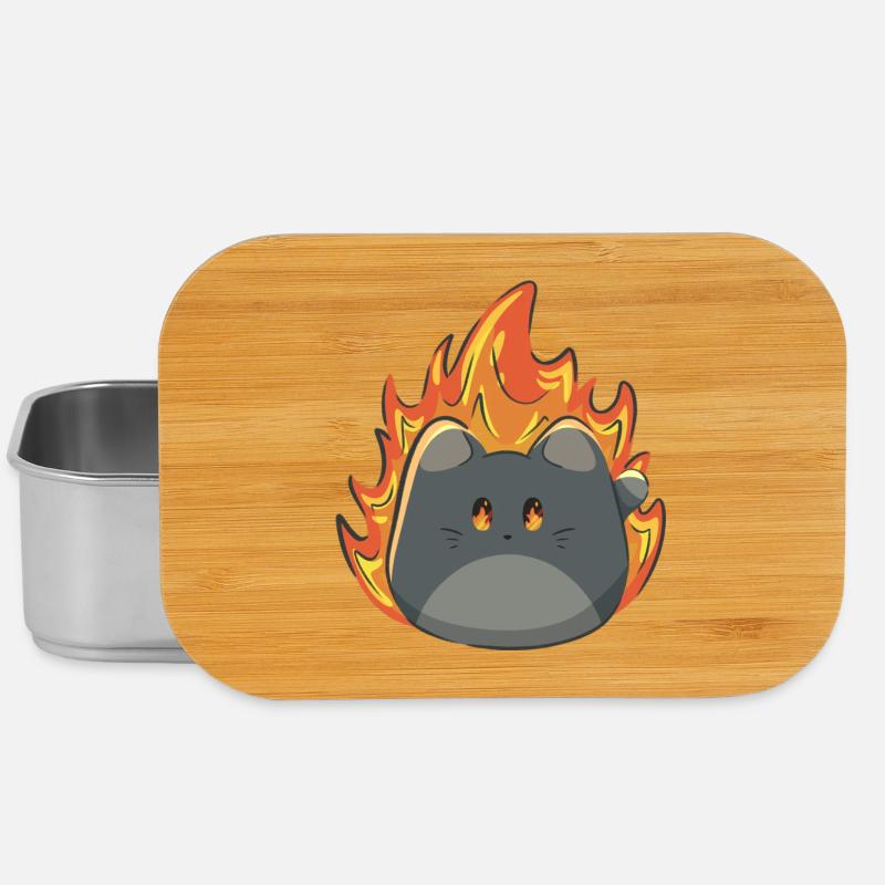 Chat mignon avec du feu - Boîte à goûter - argent