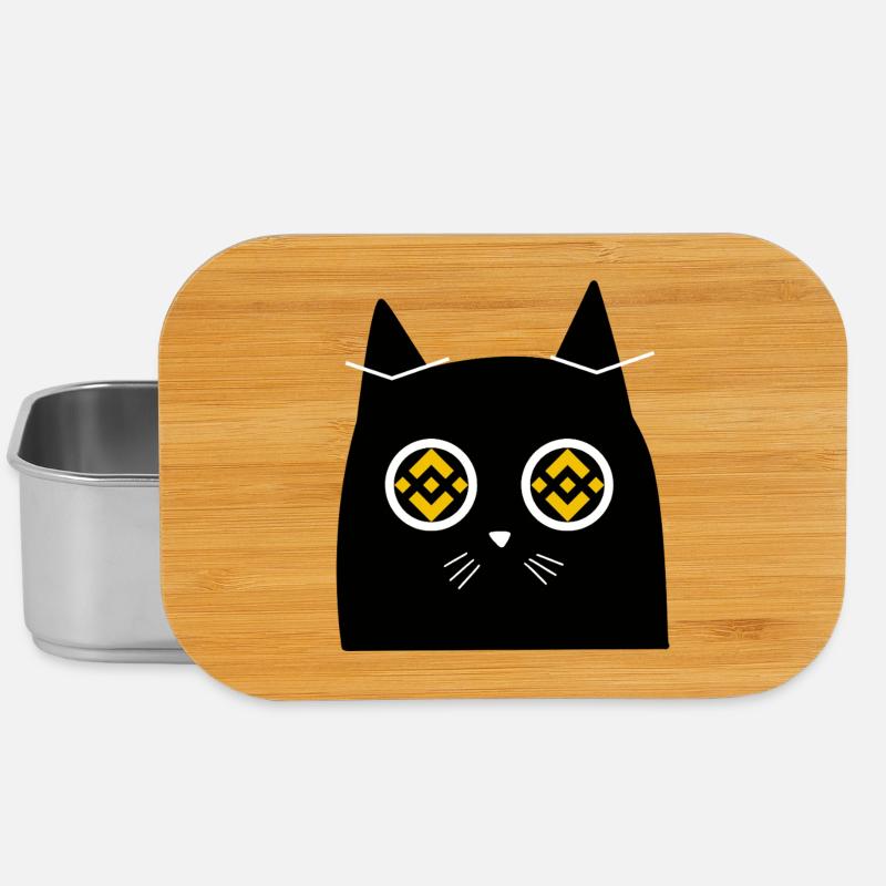 Kryptische Katze Digitale Illustration - Lunch Box - Silber