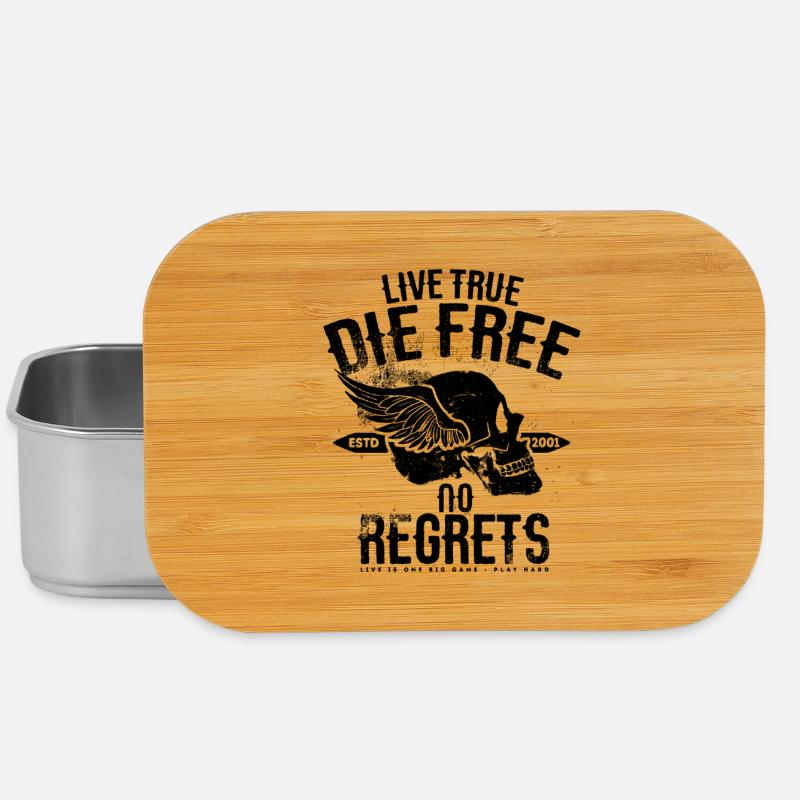 LiveTrueDieFree - Lunch Box - Silber