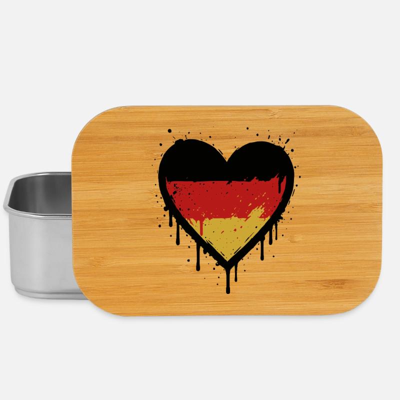 Coeur de l’Allemagne – Conception du drapeau grunge - Boîte à goûter - argent