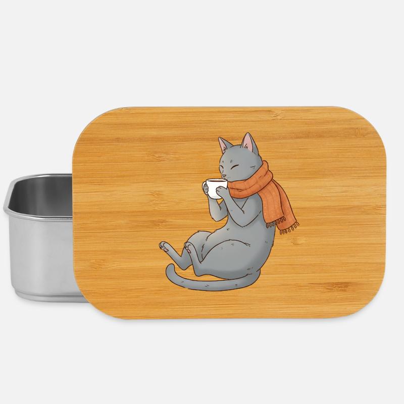 Coffee Cat - Lunch Box - Silber