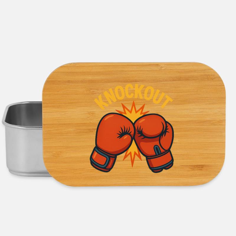 Knockout – Boxing Glove Comic - Lunch Box - silver