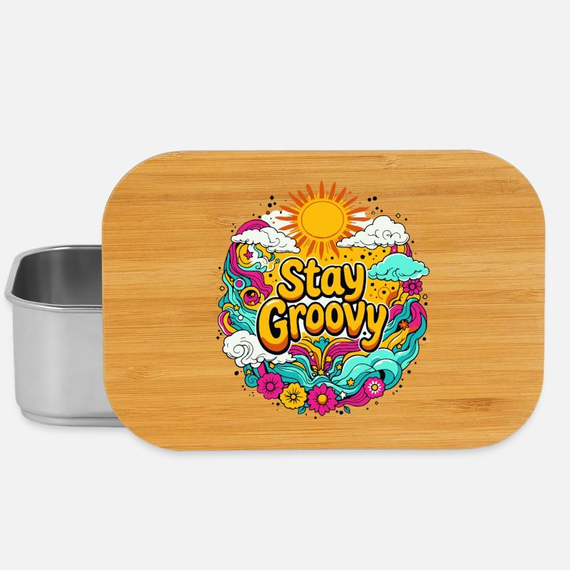Psychedelisch Retro - Lunch Box - Silber