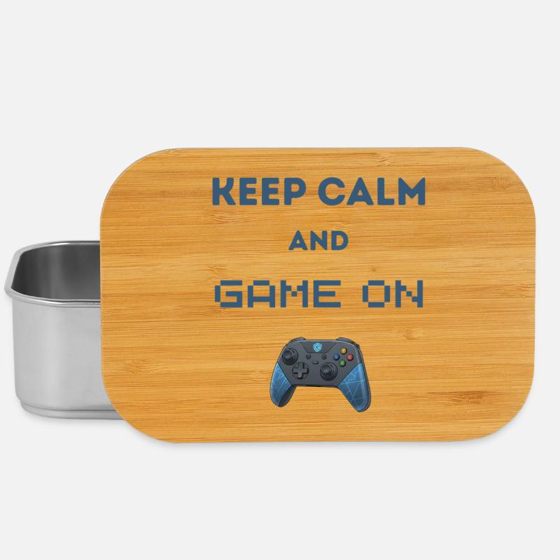 Keep Calm And Game On - Lunch Box - silver