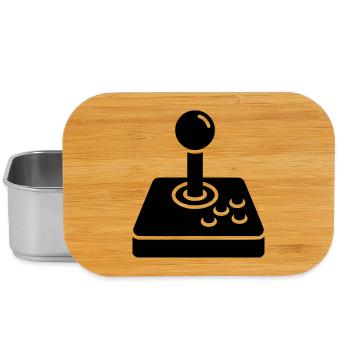 Retro Joystick Arcade Icon - Lunch Box - Silber - Vorne