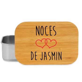 Anniversaire Mariage - Noces de Jasmin (66 ans) - Boîte à goûter - argent - Devant