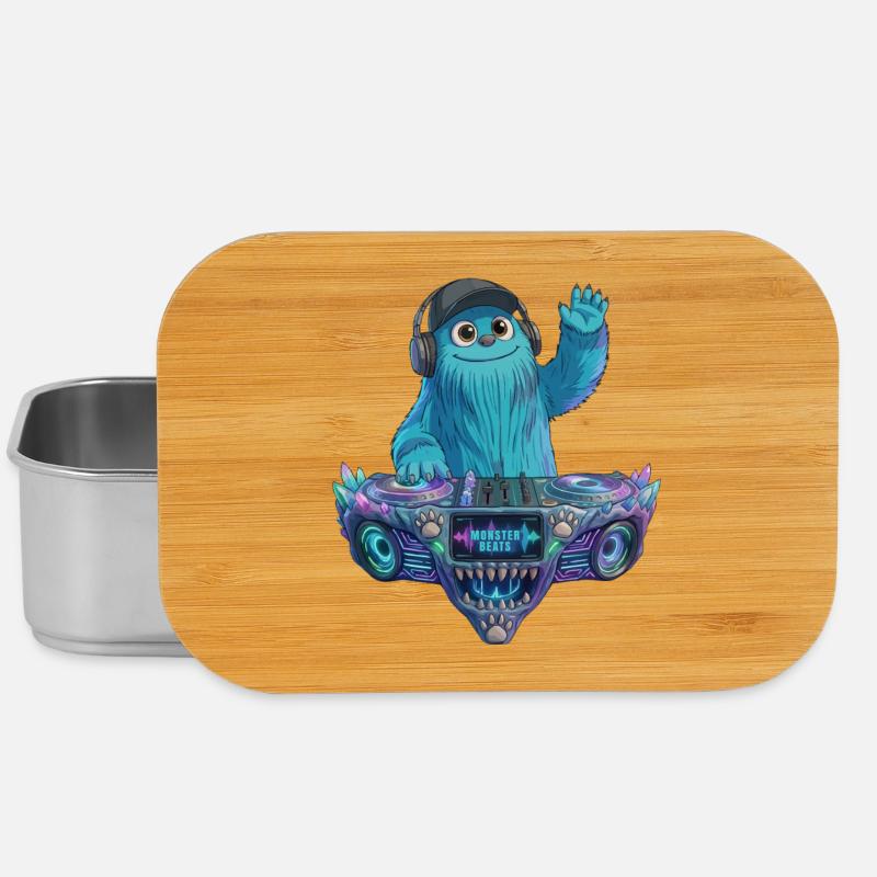 DJ Fluffo - Monster Beats - Fluffonster Design - Lunch Box - Silber