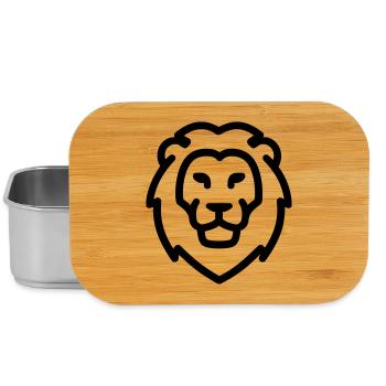 lion - Boîte à goûter - argent - Devant
