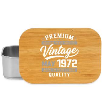 May 1972 Birthday 54 years old - Born May 1972 - Lunch Box - silver - Front