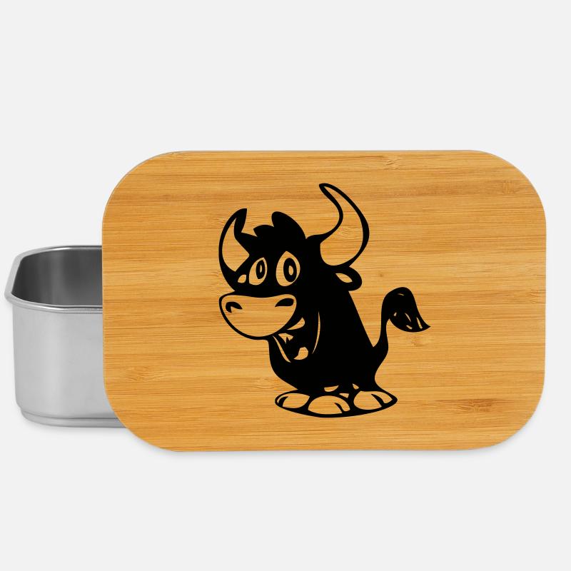 Stier - Lunch Box - Silber