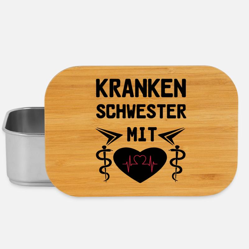 Krankenschwester mit Herz Medizin Geschenk - Lunch Box - Silber