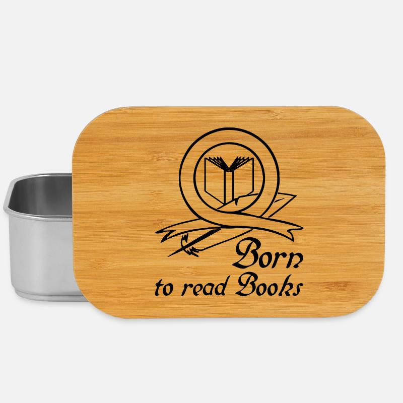 Born to read Books Geschenk Buch Leser - Lunch Box - Silber