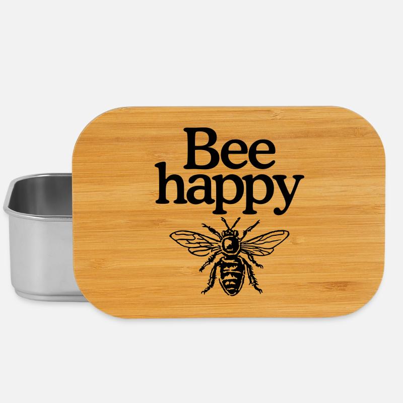 Bee happy - Lunch Box - silver