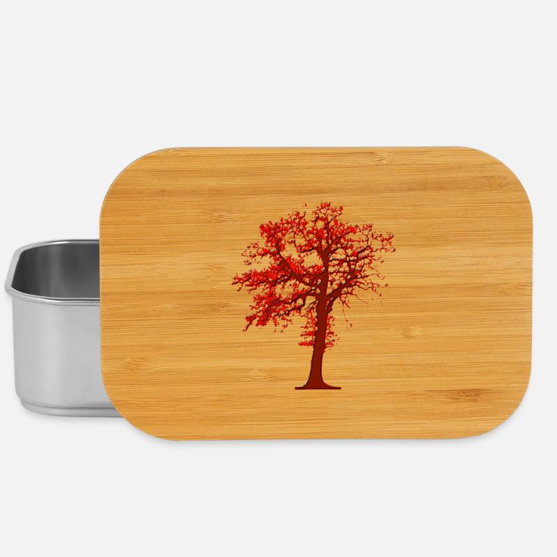  Tree Illustration - Lunch Box - silver