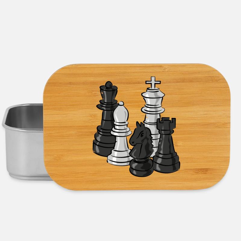 chess - Lunch Box - silver