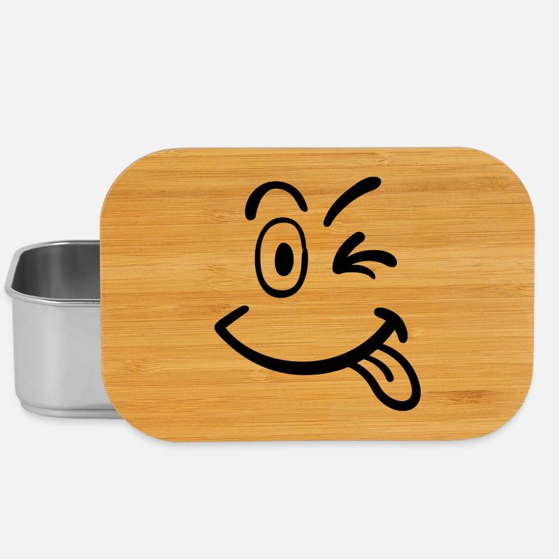 smiley - Lunch Box - Silber
