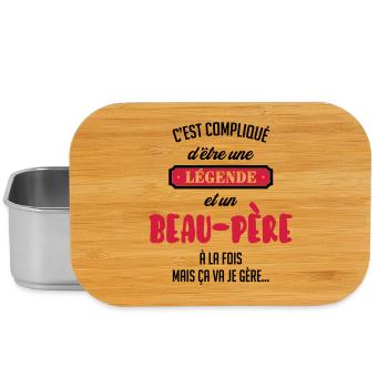 Stiefvater / Stiefmutter / Ehe / Familie - Lunch Box - Silber - Vorne