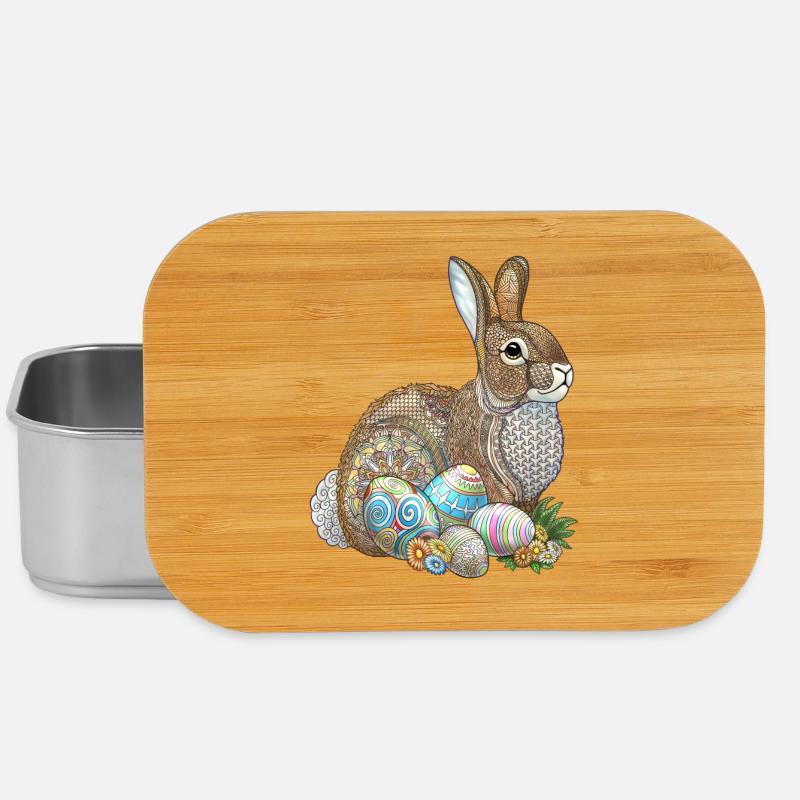 Easter Egg Hunt Zentangle - Lunch Box - silver