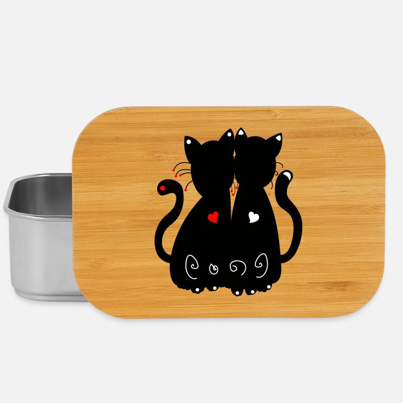 schwarze Katzen - Lunch Box - Silber
