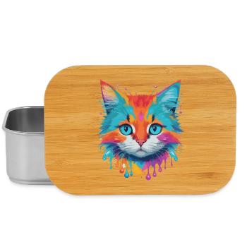 Niedliche Katze - Lunch Box - Silber - Vorne