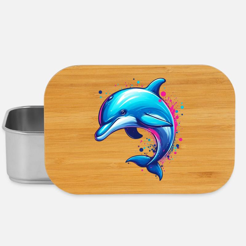 Delfin - Lunch Box - Silber