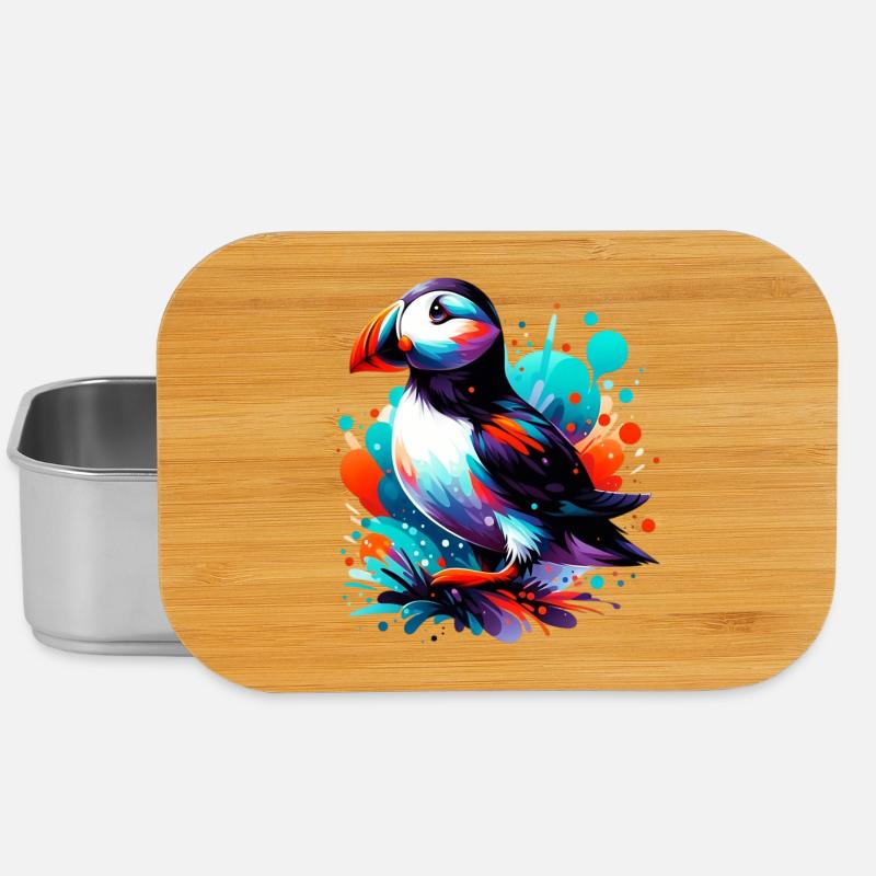 Papageitaucher - Lunch Box - Silber