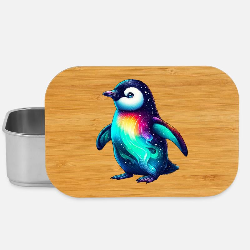 Pinguin - Lunch Box - Silber