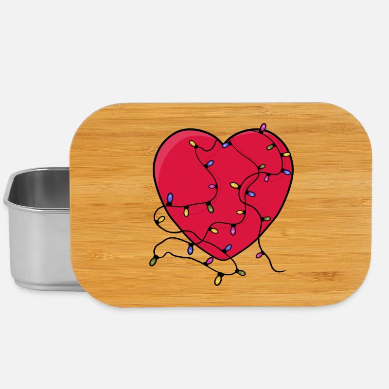 Lighted Heart - Lunch Box - silver