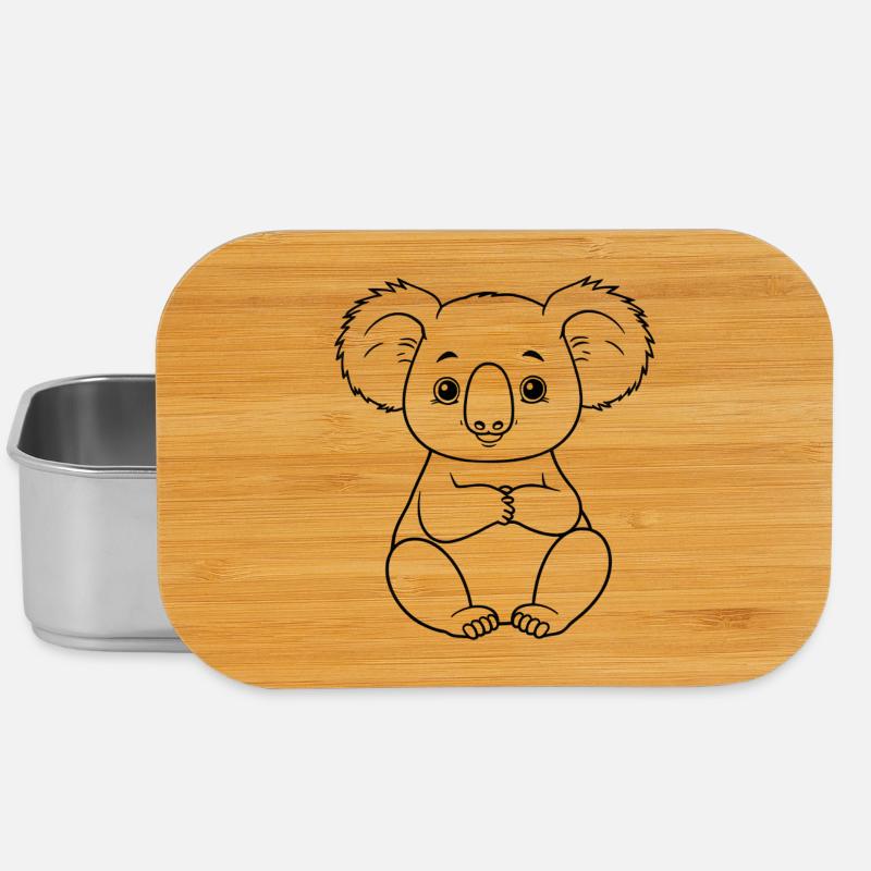 Koala minimaliste - Boîte à goûter - argent