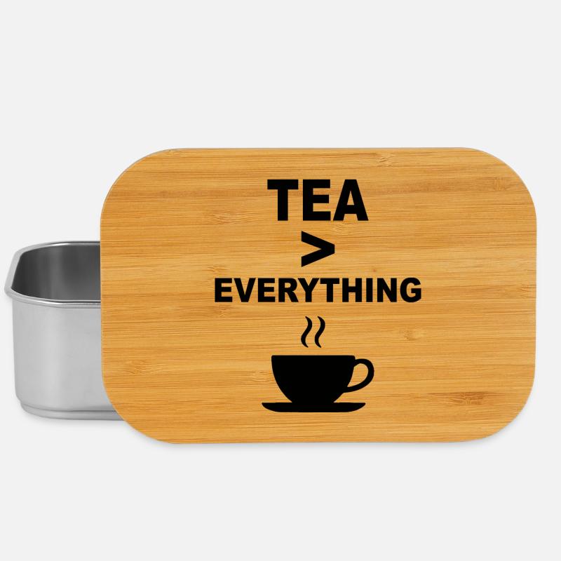 Tea > Everything – Funny Tea Lover Design - Lunch Box - silver