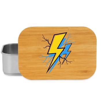 Blau Gelber Strahl - Lunch Box - Silber - Vorne