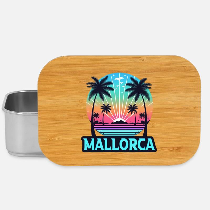Mallorca Neon Sunset - Lunch Box - silver