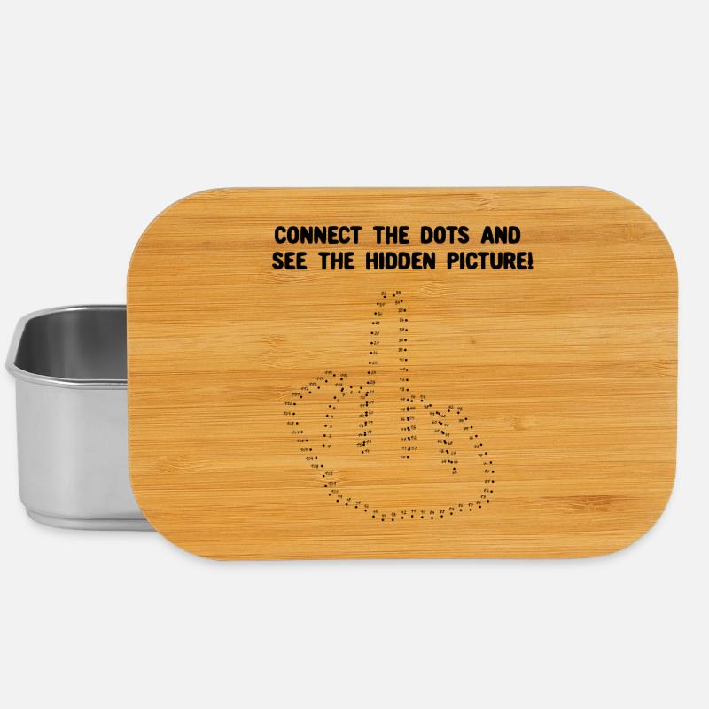 Connect the dots - Middle finger - Lunch Box - silver