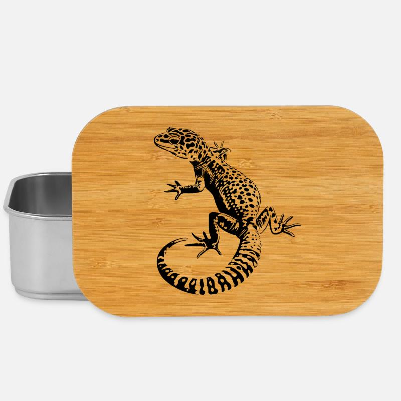 Leopardgecko - Lunch Box - Silber