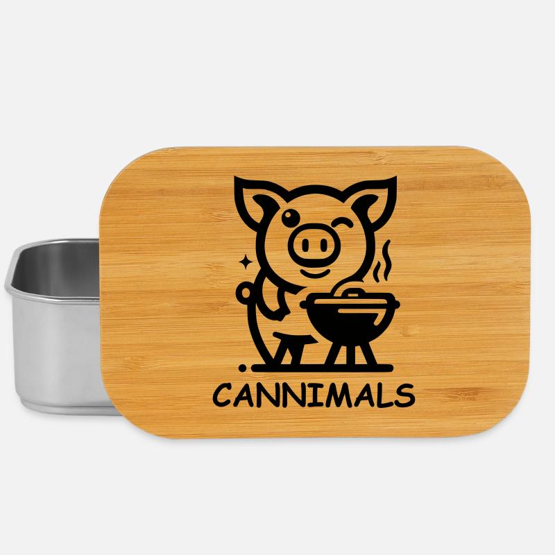 Cannimals – Édition Noire Logo - Boîte à goûter - argent