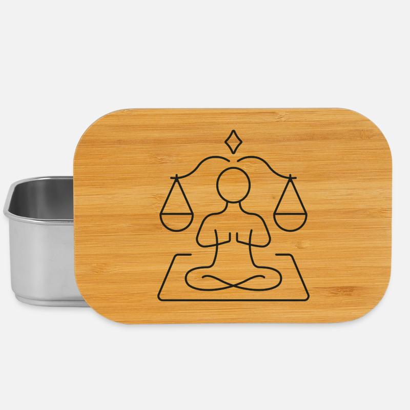 Équilibre du yoga dans le style zen - Boîte à goûter - argent