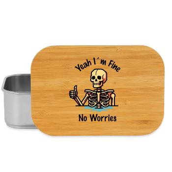 Im fine no worries - Lunch Box - Silber - Vorne