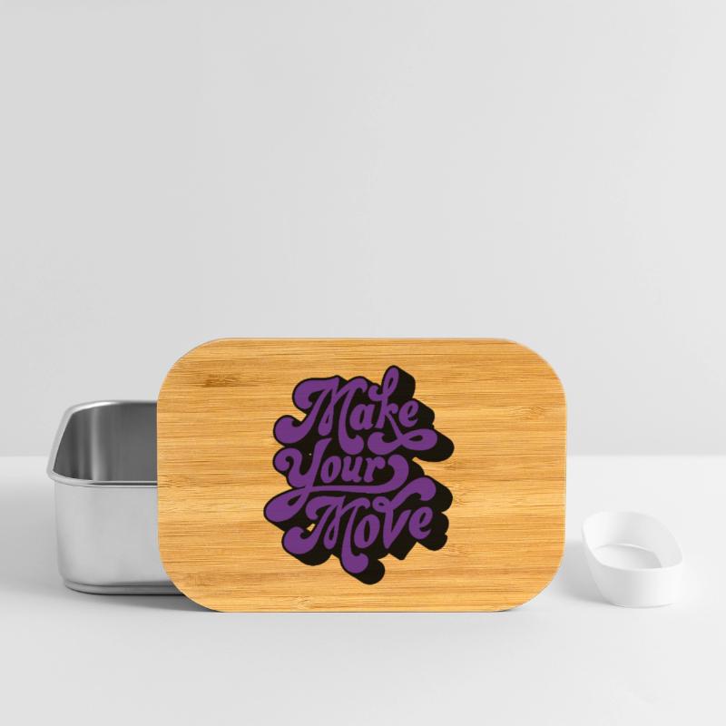 Make Your Move Retro Script Lunch Box