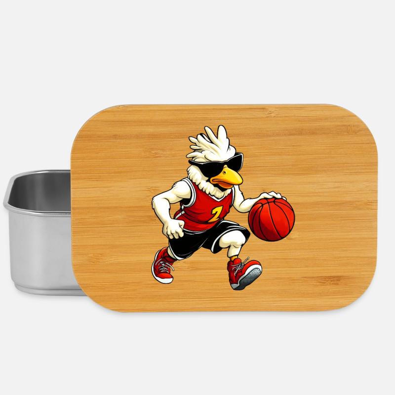 Basketball Chicken - Lunch Box - silver