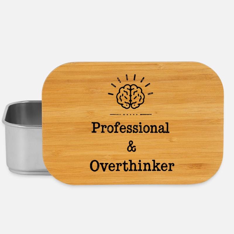 Professional Overthinker Brain Graphic - Lunch Box - silver