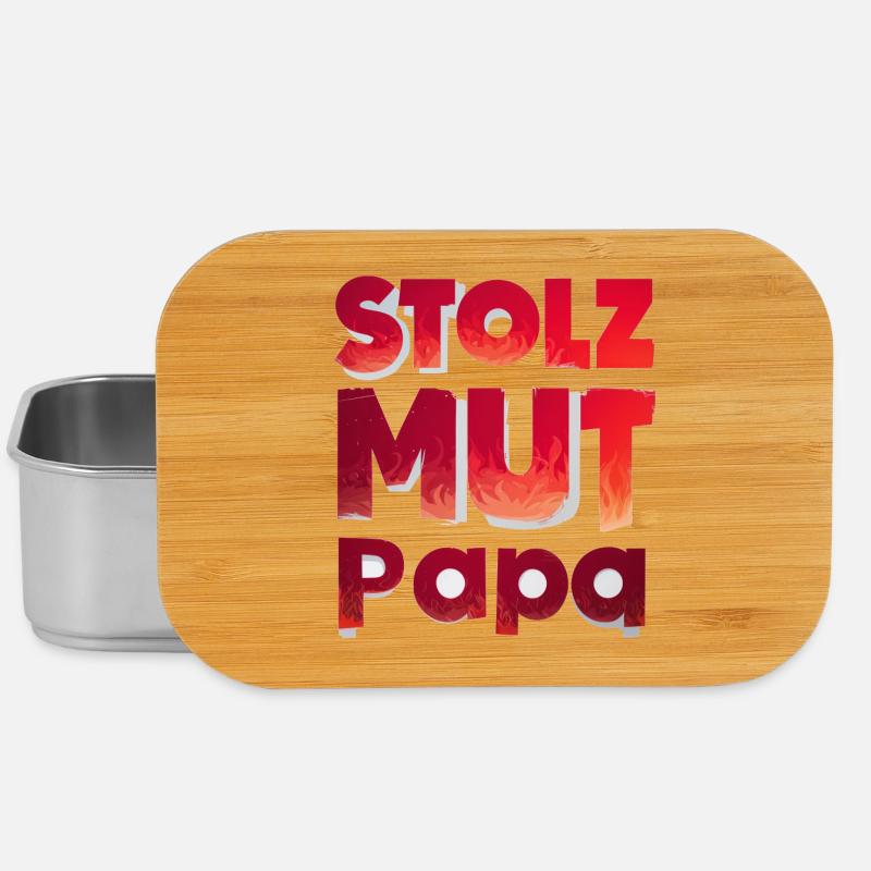 Idée cadeau pour les pompiers Papa Pride Courage Strength - Boîte à goûter - argent