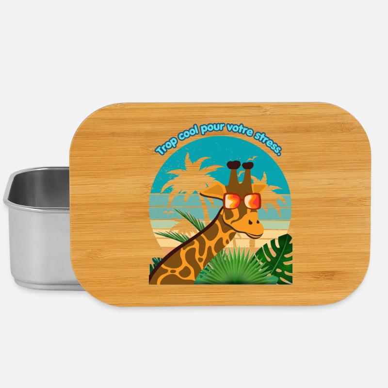 La girafe cool - Boîte à goûter - argent