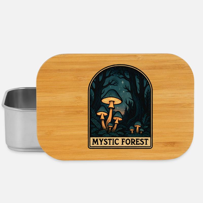 Mystic Forest Mushroom Magic - Lunch Box - silver