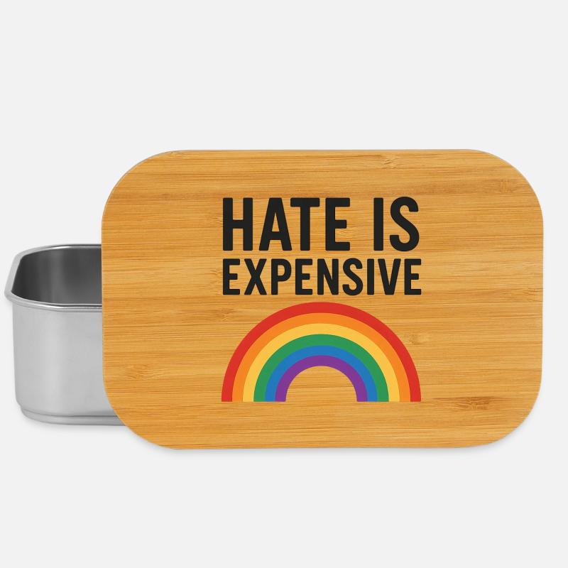 Hate Is Expensive Rainbow - Lunch Box - Silber